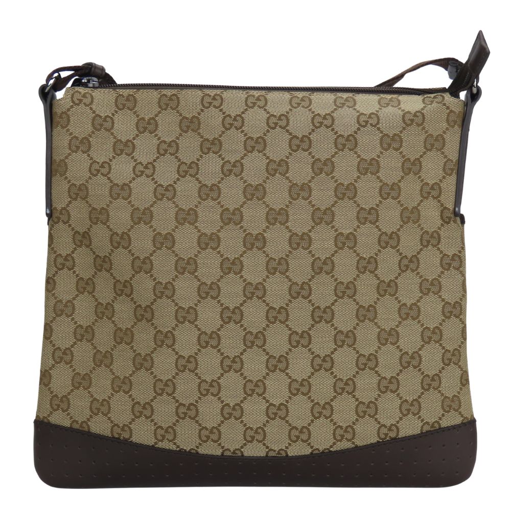 GUCCI Shoulder Bag 145857 GG canvas, leather beige Women Used Authentic