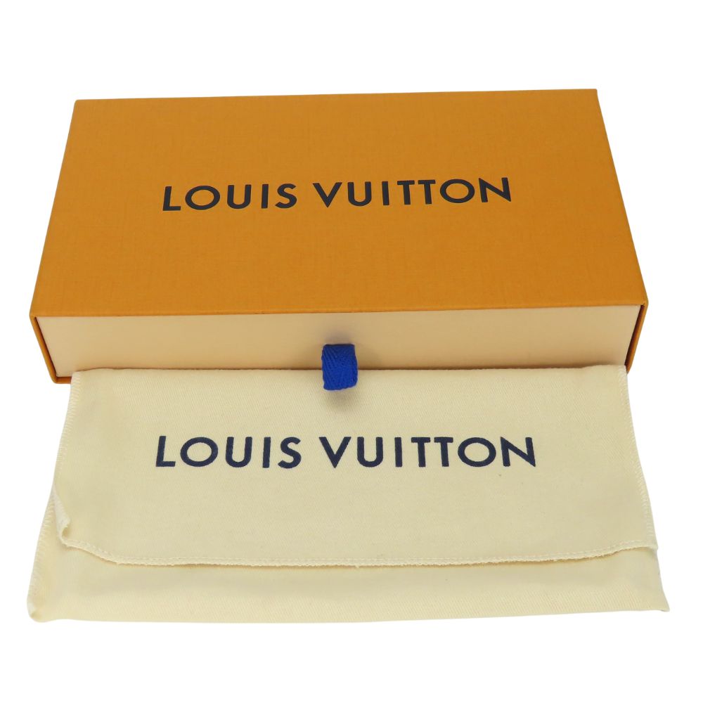 LOUIS VUITTON Long Wallet Purse M30297 Taiga, Monogram blue Portefeuille Blaza mens Used Authentic