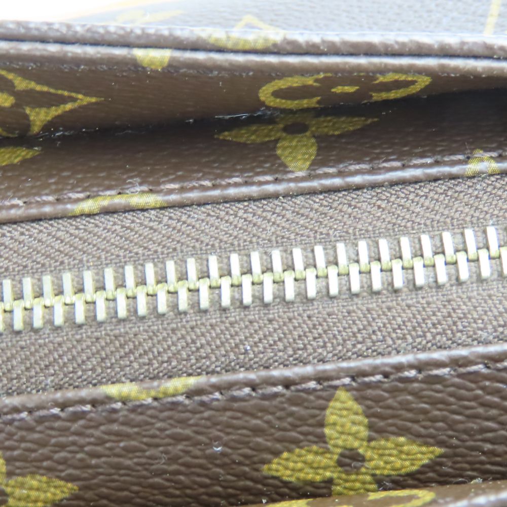 LOUIS VUITTON Tote Bag M51151 Monogram, Tanned Leather Brown Cabas Mezzo Women Used Authentic
