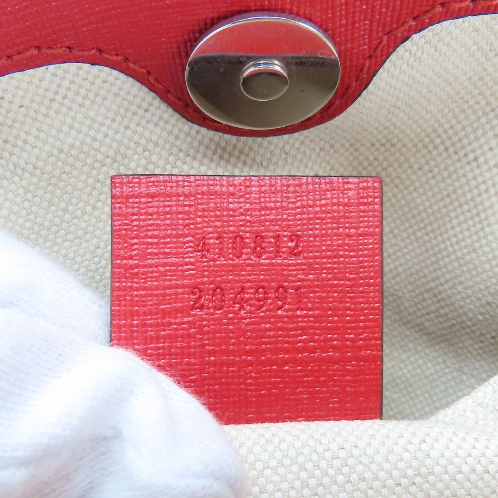 GUCCI Handbag 410812 GG Supreme canvas, leather beige Chilled license Women Used Authentic