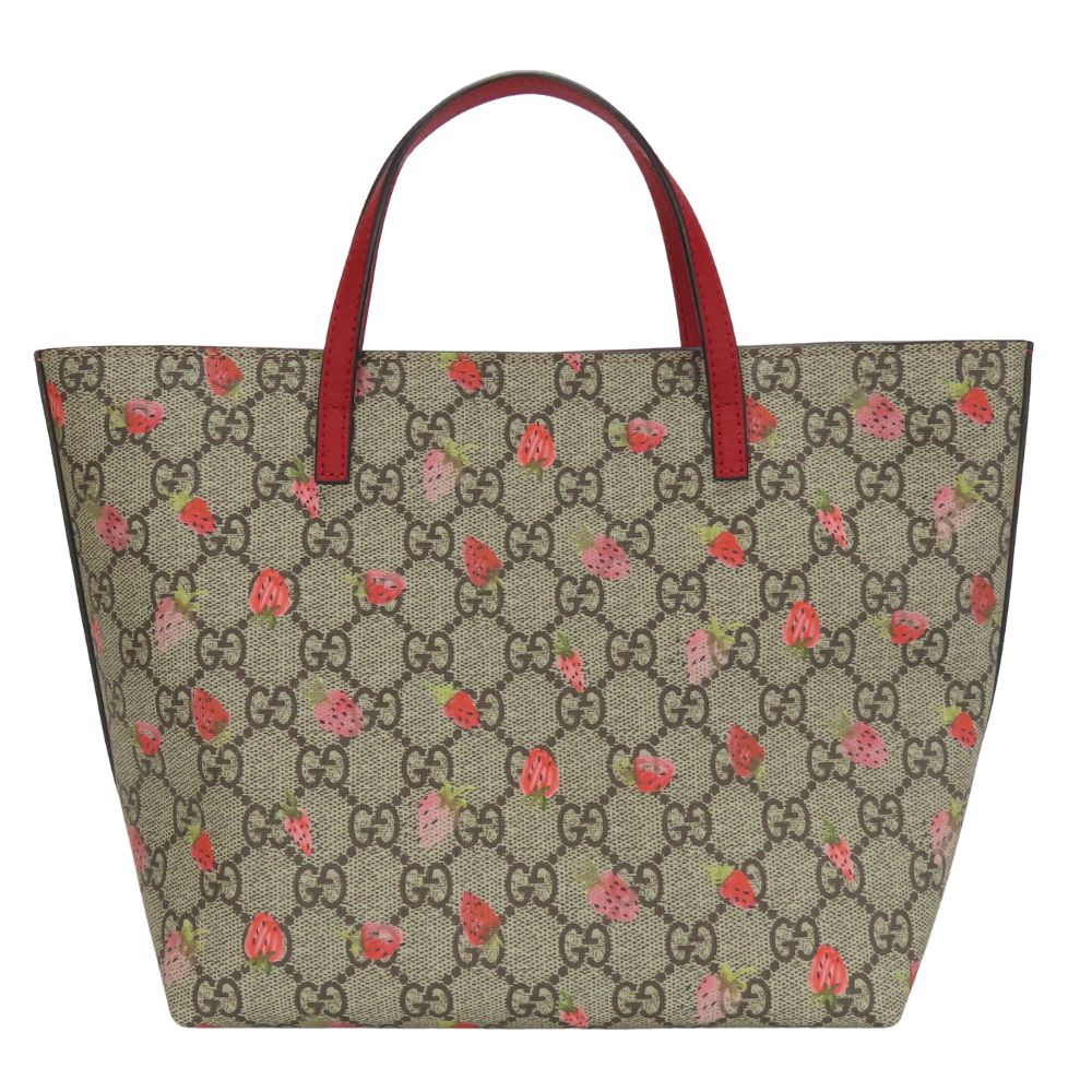 GUCCI Handbag 410812 GG Supreme canvas, leather beige Chilled license Women Used Authentic