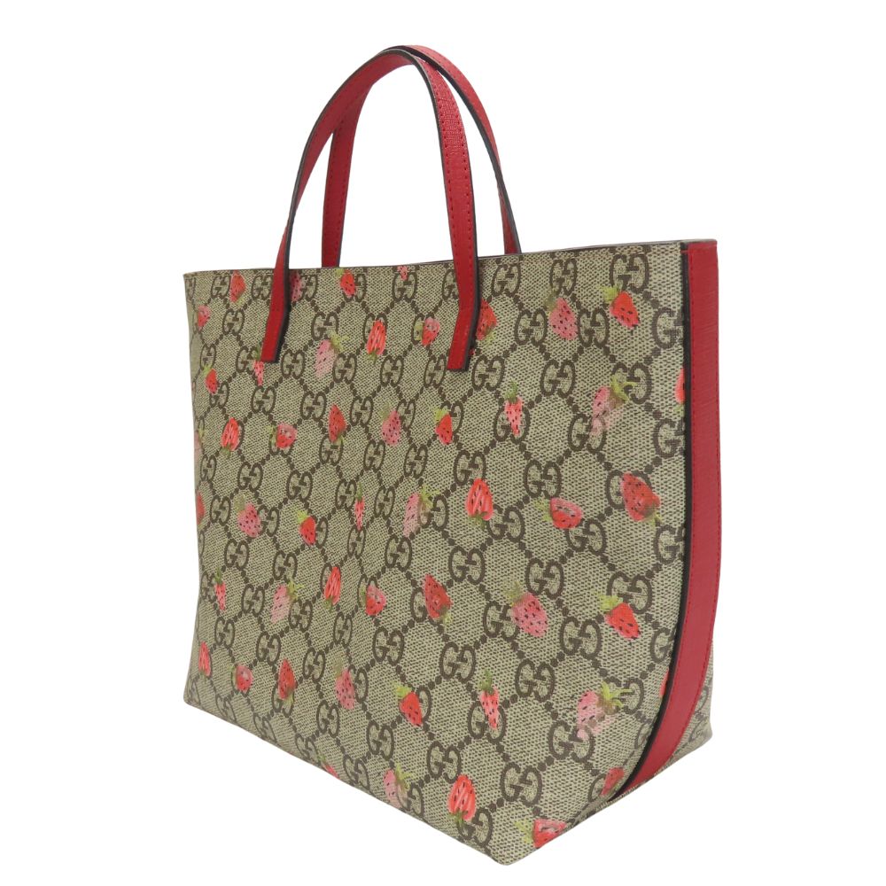 GUCCI Handbag 410812 GG Supreme canvas, leather beige Chilled license Women Used Authentic