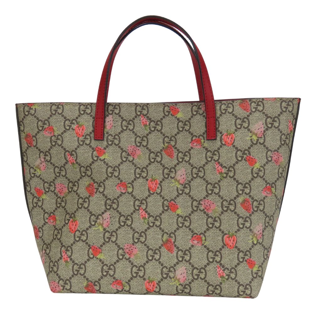 GUCCI Handbag 410812 GG Supreme canvas, leather beige Chilled license Women Used Authentic