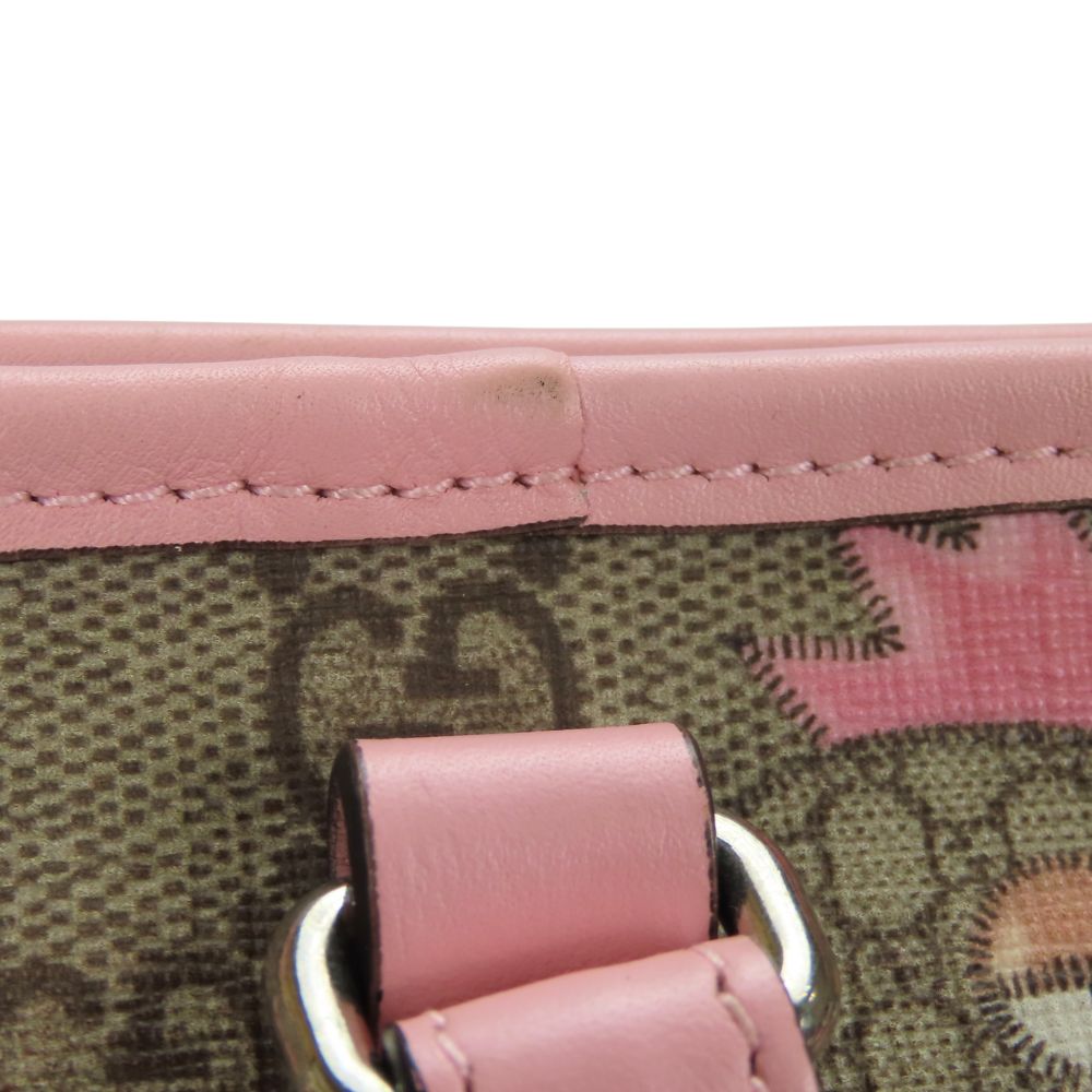 GUCCI Handbag 297557 GG Supreme canvas, leather beige Chilled license Women Used Authentic