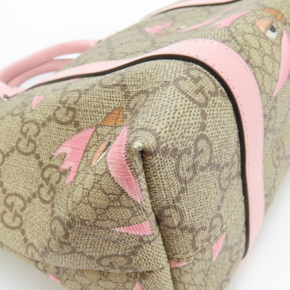 GUCCI Handbag 297557 GG Supreme canvas, leather beige Chilled license Women Used Authentic