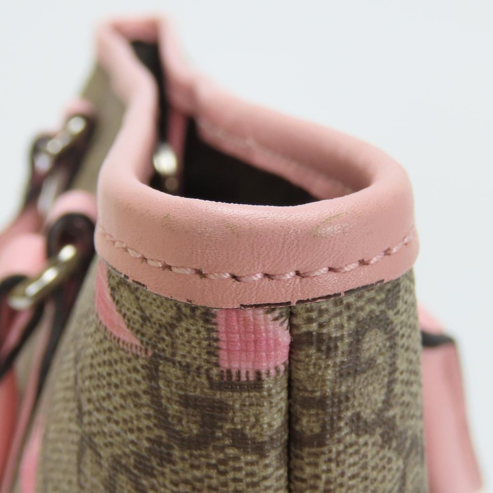GUCCI Handbag 297557 GG Supreme canvas, leather beige Chilled license Women Used Authentic