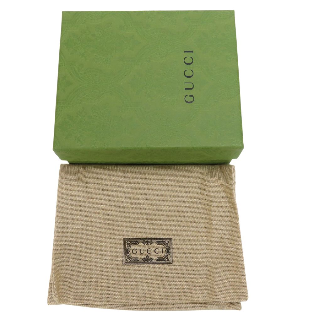GUCCI Bifold Wallet 598662 GG Supreme canvas, leather Greige type Offidia GG Women Used Authentic