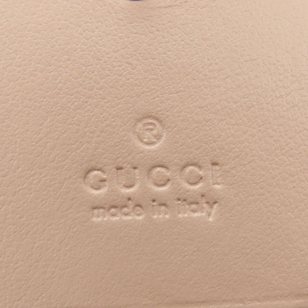 GUCCI Bifold Wallet 723786 leather pink Women Used Authentic