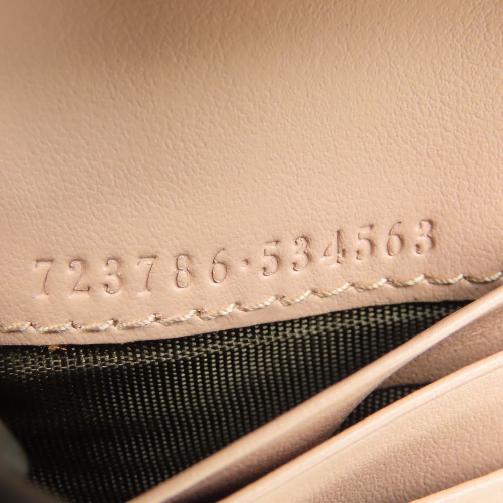 GUCCI Bifold Wallet 723786 leather pink Women Used Authentic
