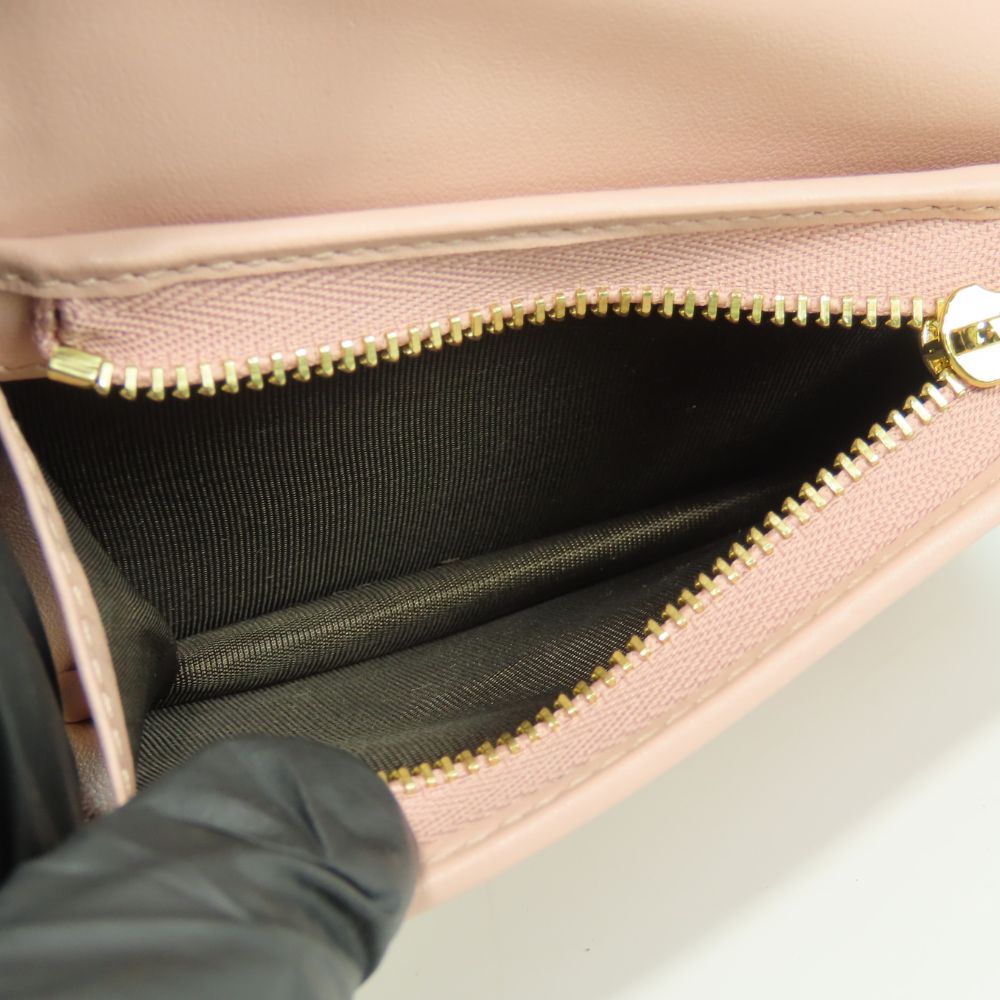 GUCCI Bifold Wallet 723786 leather pink Women Used Authentic