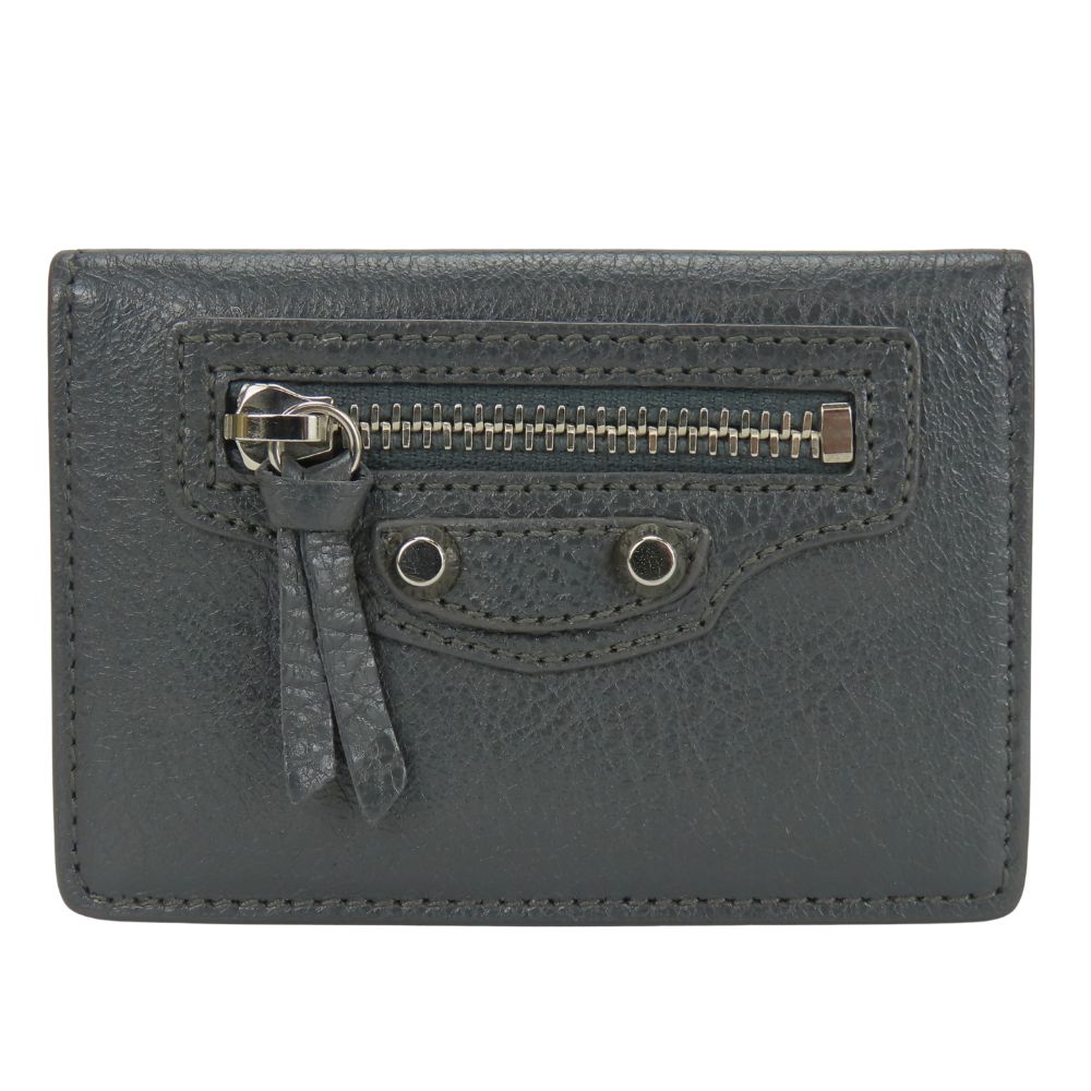 BALENCIAGA Tri-fold wallet 477455 leather gray