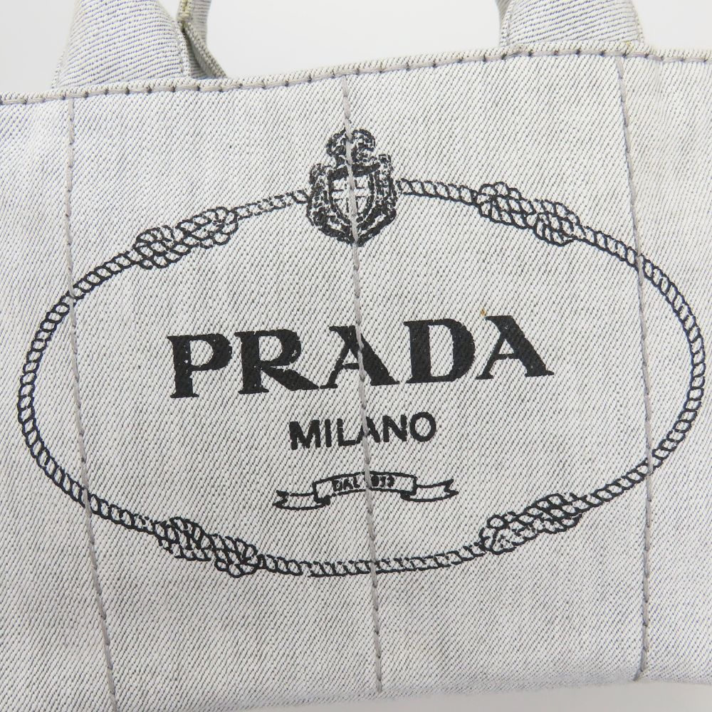 PRADA Handbag 1BG439 canvas gray CANAPA Canapa