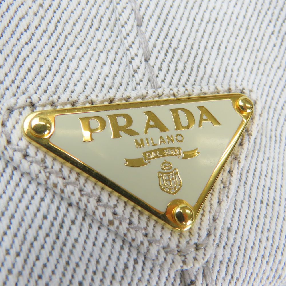 PRADA Handbag 1BG439 canvas gray CANAPA Canapa