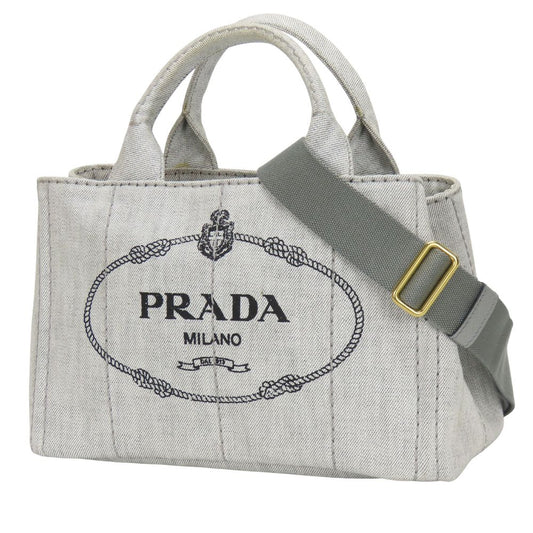 PRADA Handbag 1BG439 canvas gray CANAPA Canapa