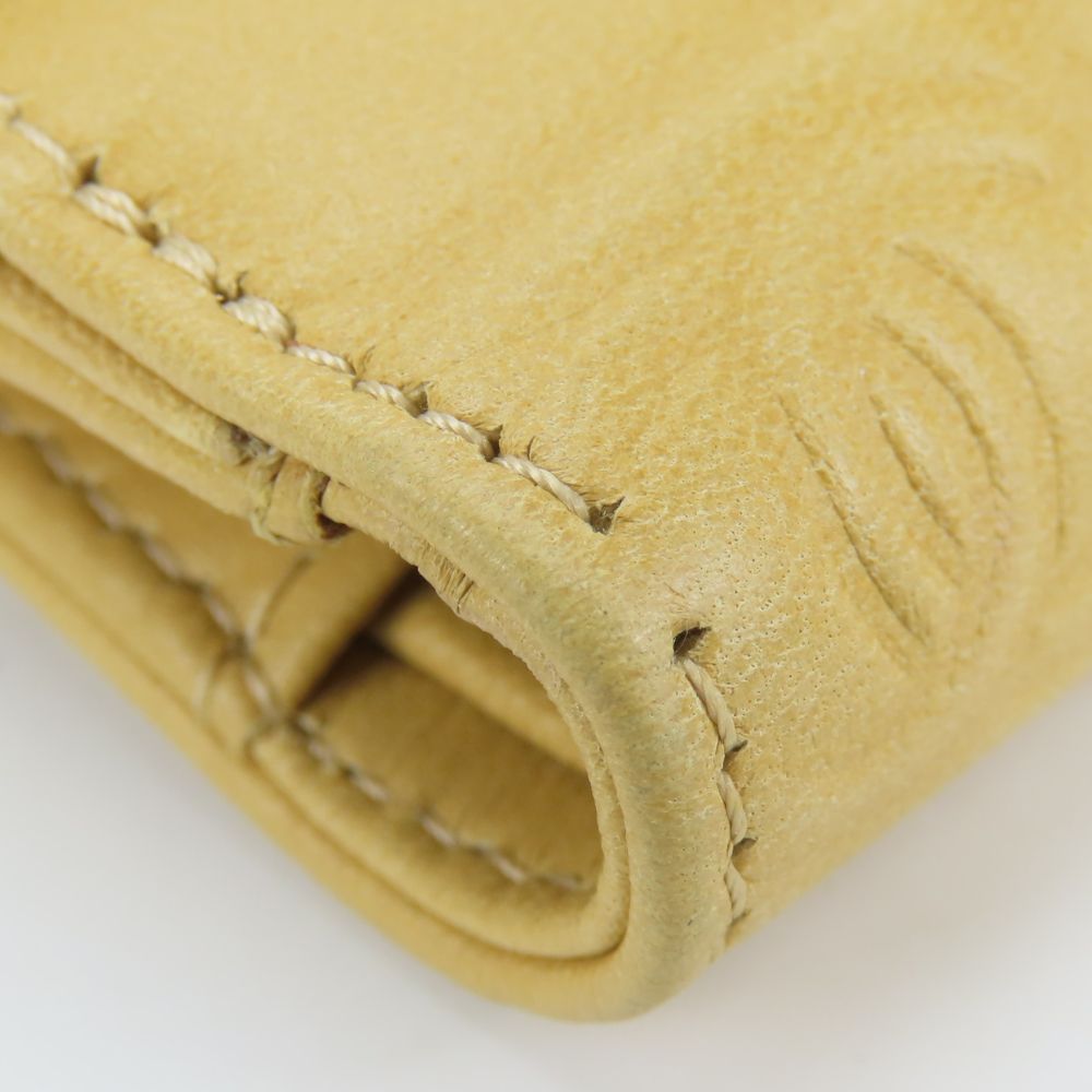 CHANEL Bifold Wallet lambskin beige icon