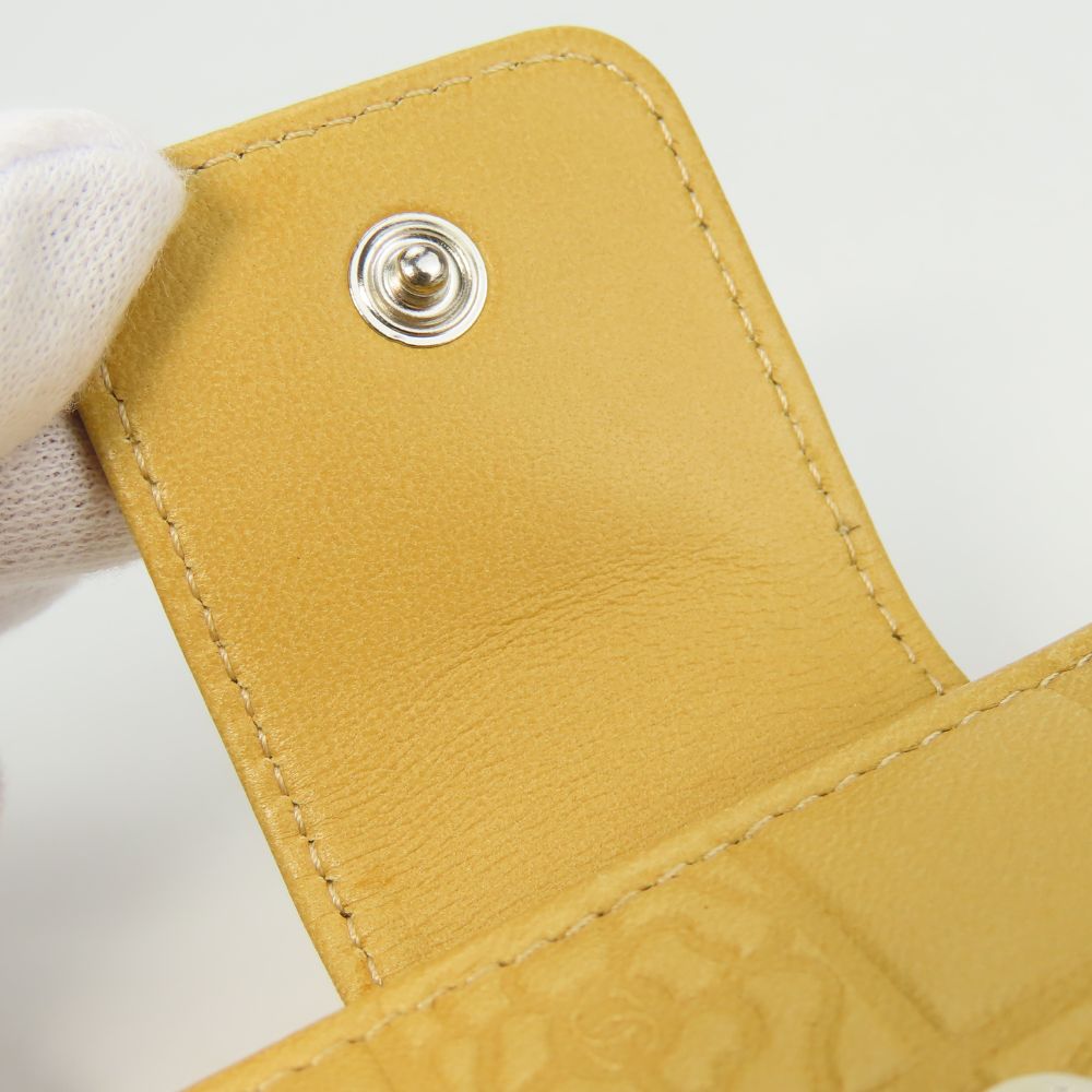 CHANEL Bifold Wallet lambskin beige icon