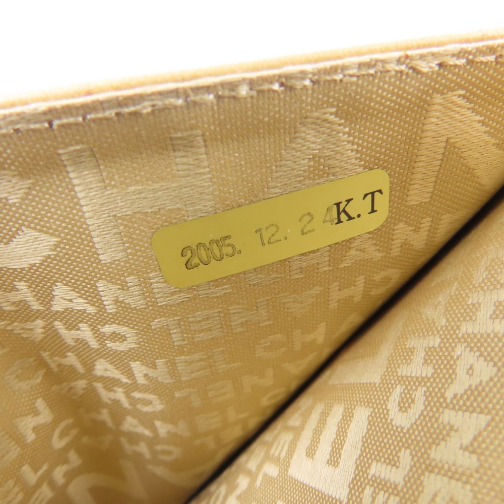 CHANEL Bifold Wallet lambskin beige icon