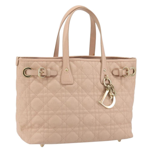 Christian Dior Canage Panarea Hand Bag Coated Canvas Pink