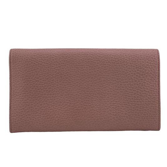 GUCCI Long Wallet Purse leather Pink type Petit Marmont leather
