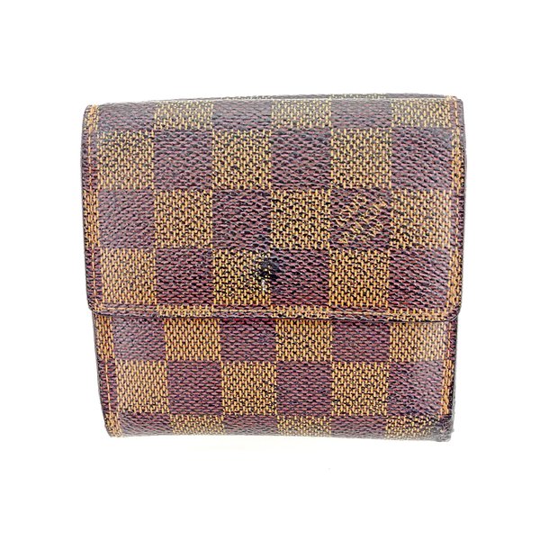 LOUIS VUITTON Bifold Wallet N61654 Brown beige gold Portefeuille Elise