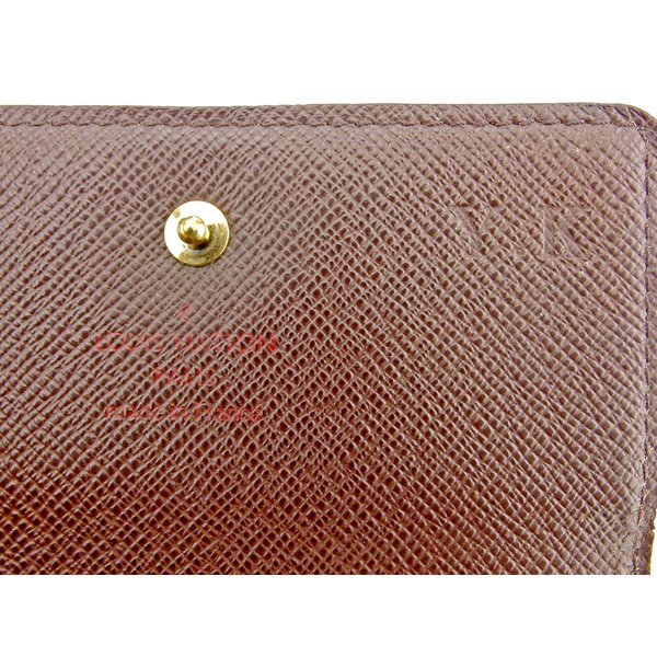 LOUIS VUITTON Bifold Wallet N61654 Brown beige gold Portefeuille Elise