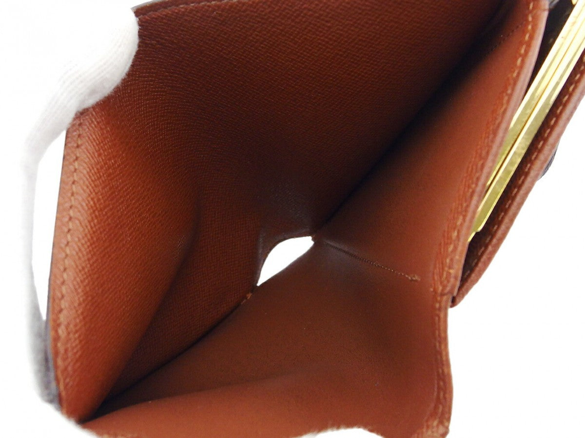 LOUIS VUITTON Bifold Wallet Dark brown x beige Portefeuille Vienova