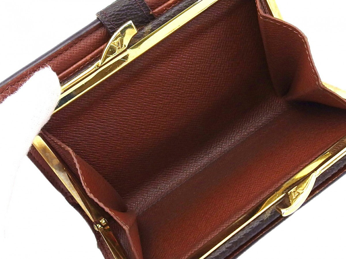 LOUIS VUITTON Bifold Wallet Dark brown x beige Portefeuille Vienova