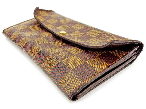 LOUIS VUITTON Long Wallet Purse N61725 Ebene Pochette Porto Monécredi