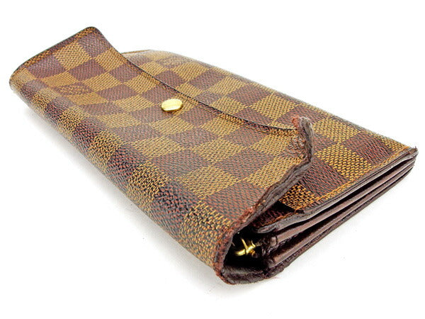 LOUIS VUITTON Long Wallet Purse N61725 Ebene Pochette Porto Monécredi