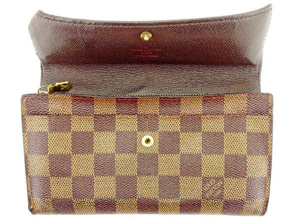 LOUIS VUITTON Long Wallet Purse N61725 Ebene Pochette Porto Monécredi