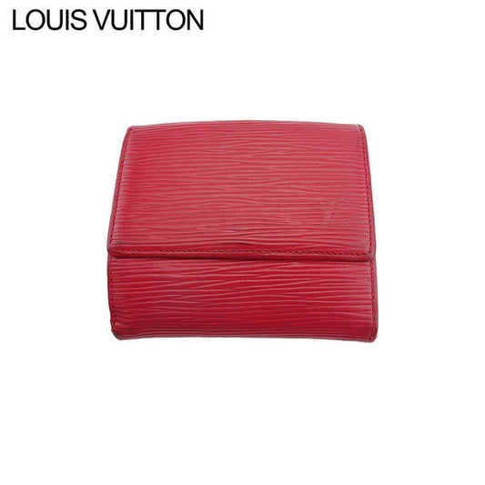 LOUIS VUITTON Bifold Wallet M63487 Red Porte Monnaie Billets Cartes Credit