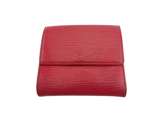 LOUIS VUITTON Bifold Wallet M63487 Red Porte Monnaie Billets Cartes Credit