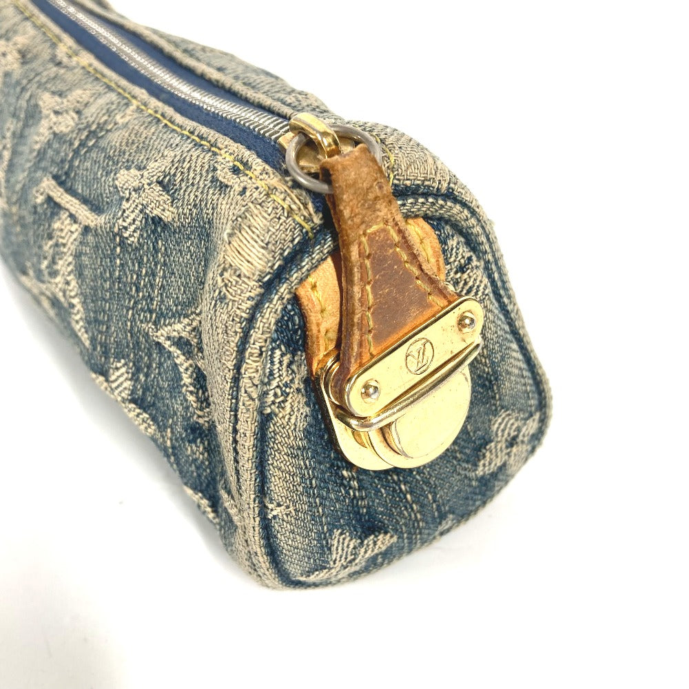 LOUIS VUITTON Pouch M95081 Monogram denim blue Monogram denim Truth Speedy GM Women Used Authentic