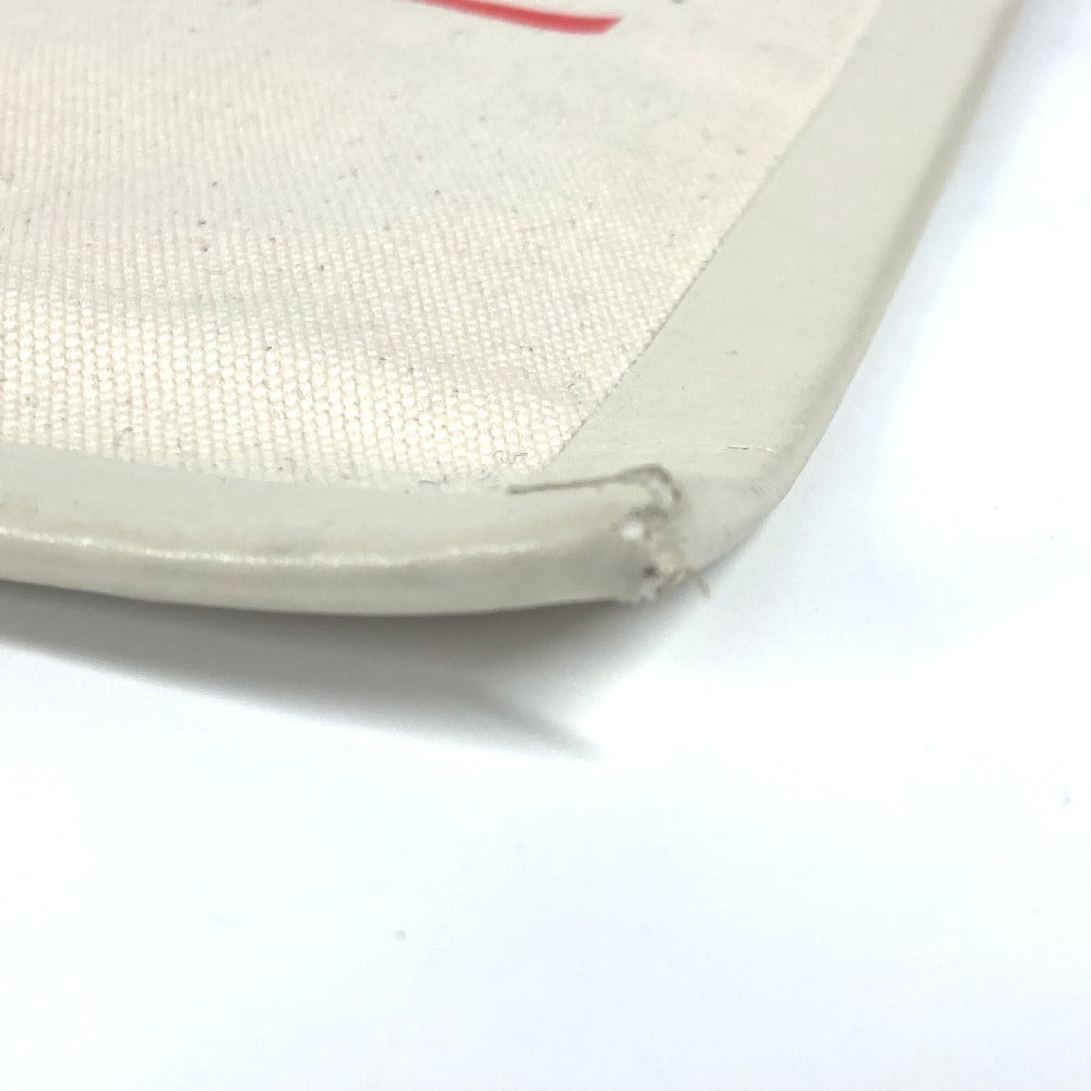 CELINE Clutch bag Leather / canvas white logo Women Used Authentic