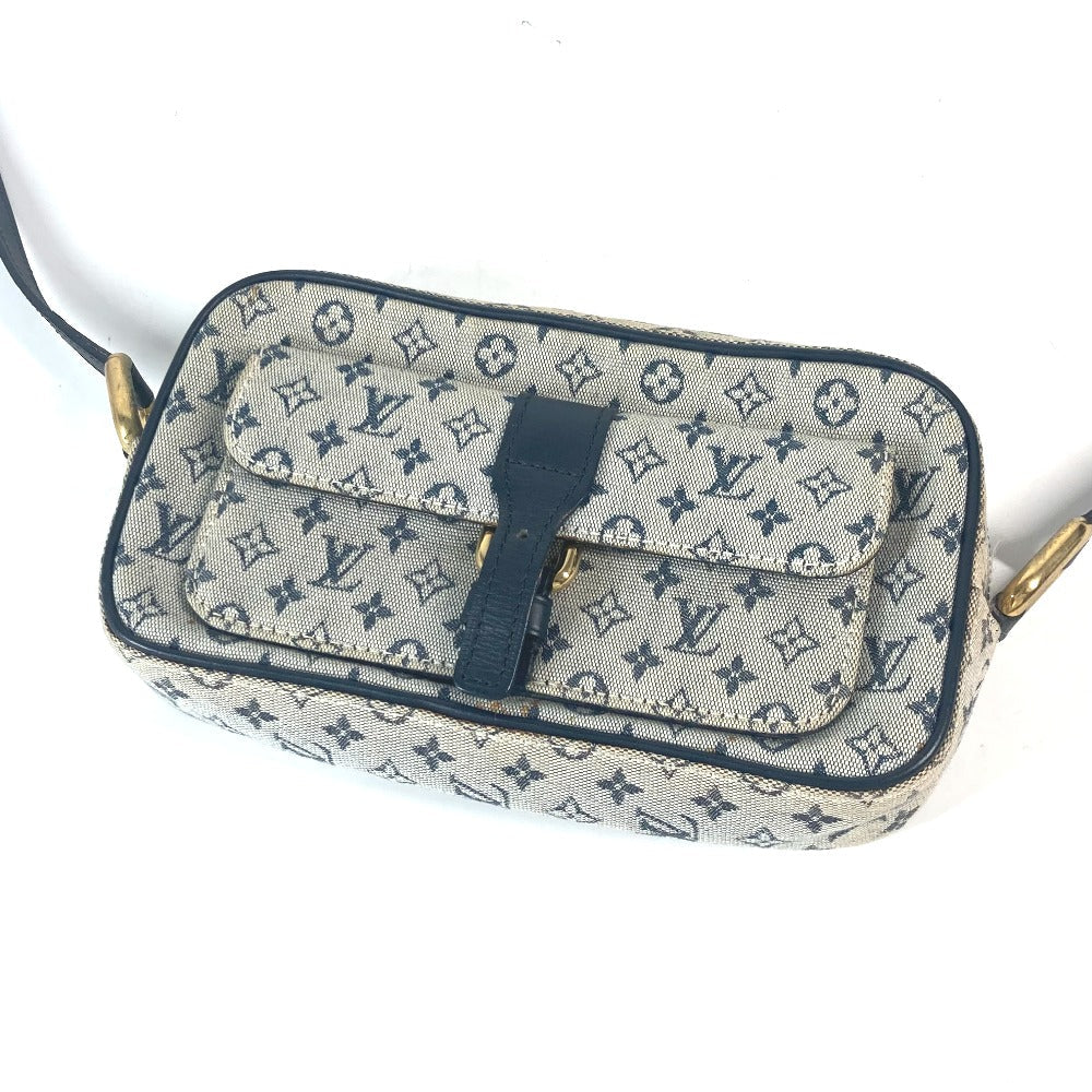 LOUIS VUITTON Shoulder Bag N41127 Damier Jean Canvas Navy Damier Jean Petite message mens Used Authentic