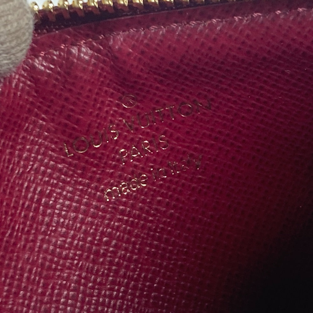 LOUIS VUITTON Coin case M67889 Monogram canvas Brown Monogram Porte Cartes Zip Women Used Authentic