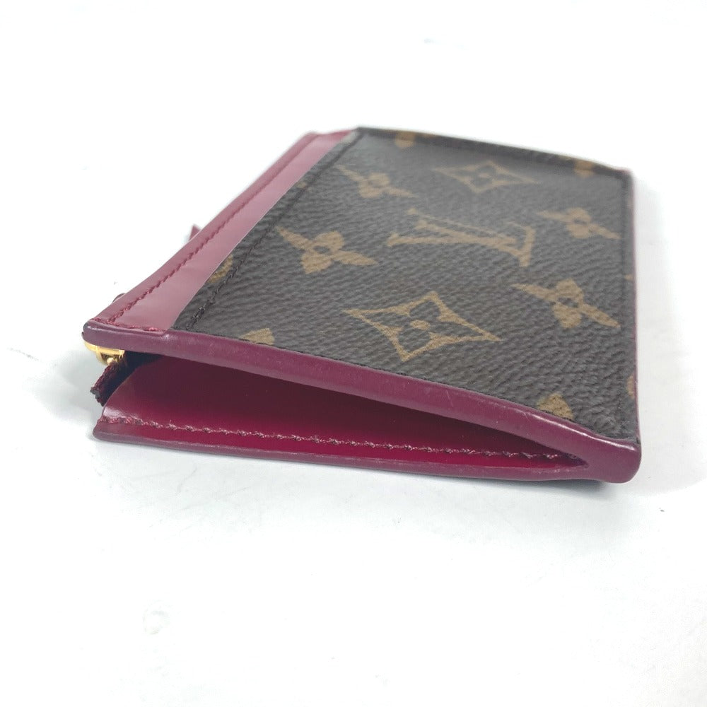 LOUIS VUITTON Coin case M67889 Monogram canvas Brown Monogram Porte Cartes Zip Women Used Authentic