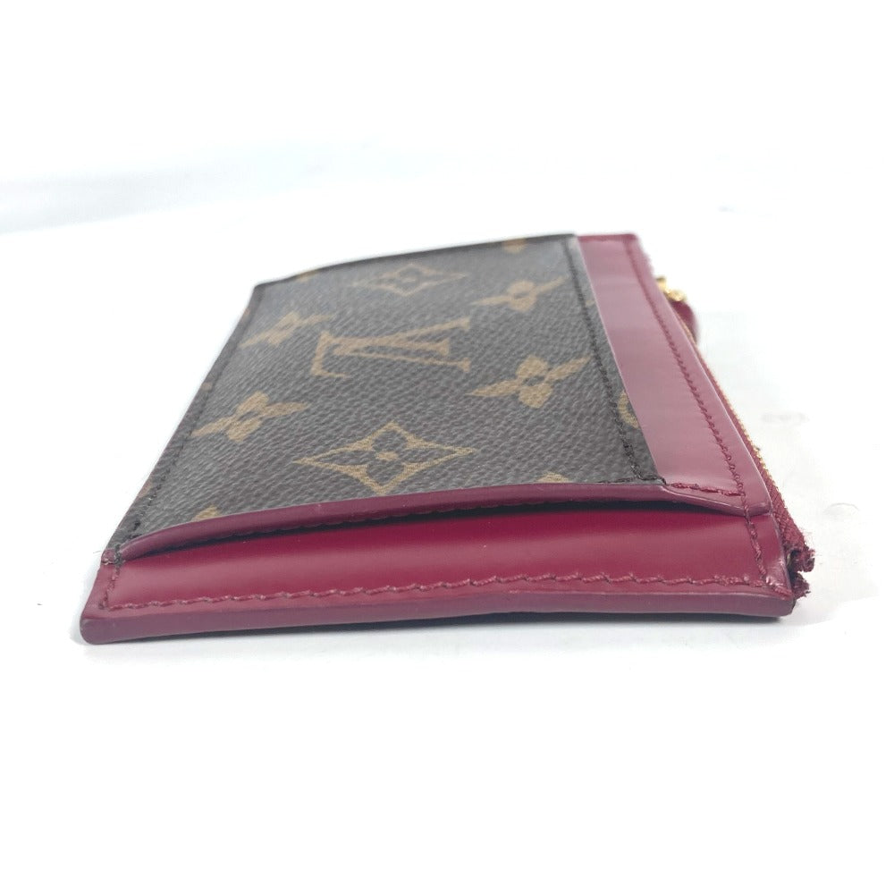 LOUIS VUITTON Coin case M67889 Monogram canvas Brown Monogram Porte Cartes Zip Women Used Authentic