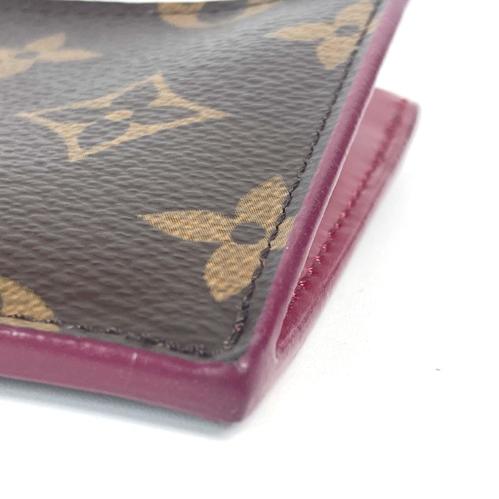 LOUIS VUITTON Coin case M67889 Monogram canvas Brown Monogram Porte Cartes Zip Women Used Authentic