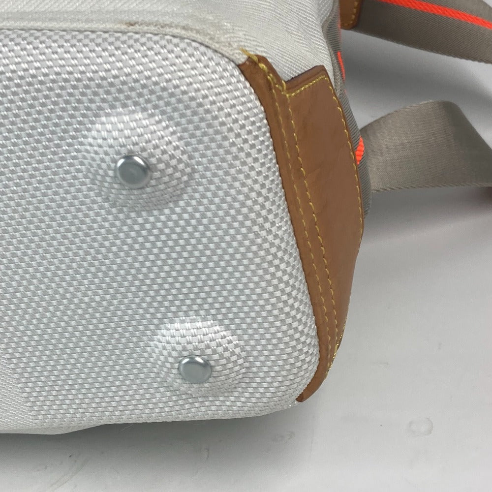 LOUIS VUITTON Shoulder Bag M80634 canvas white Damier Jean Volunteer Drawstring Bag Women Used Authentic