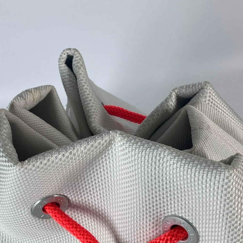 LOUIS VUITTON Shoulder Bag M80634 canvas white Damier Jean Volunteer Drawstring Bag Women Used Authentic