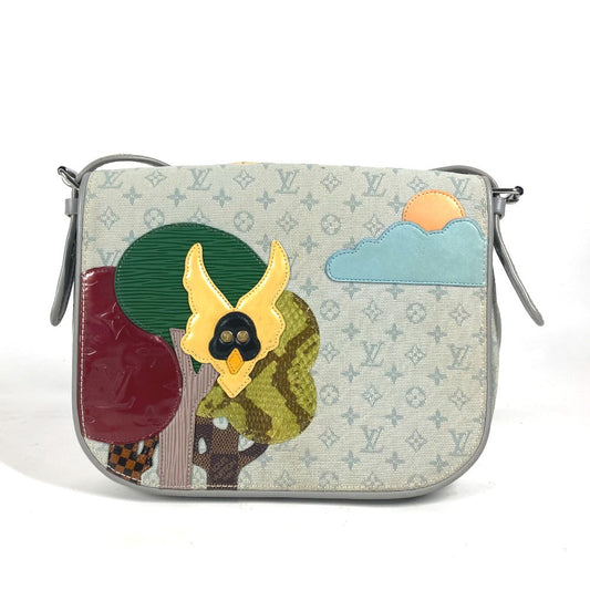 LOUIS VUITTON Shoulder Bag M92279 Canvas, Leather gray Monogram mini Conte Def Musette Women Used Authentic