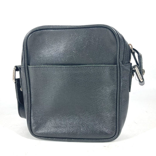LOUIS VUITTON Shoulder Bag M32462 Taiga Leather black Taiga Dimitri mens Used Authentic
