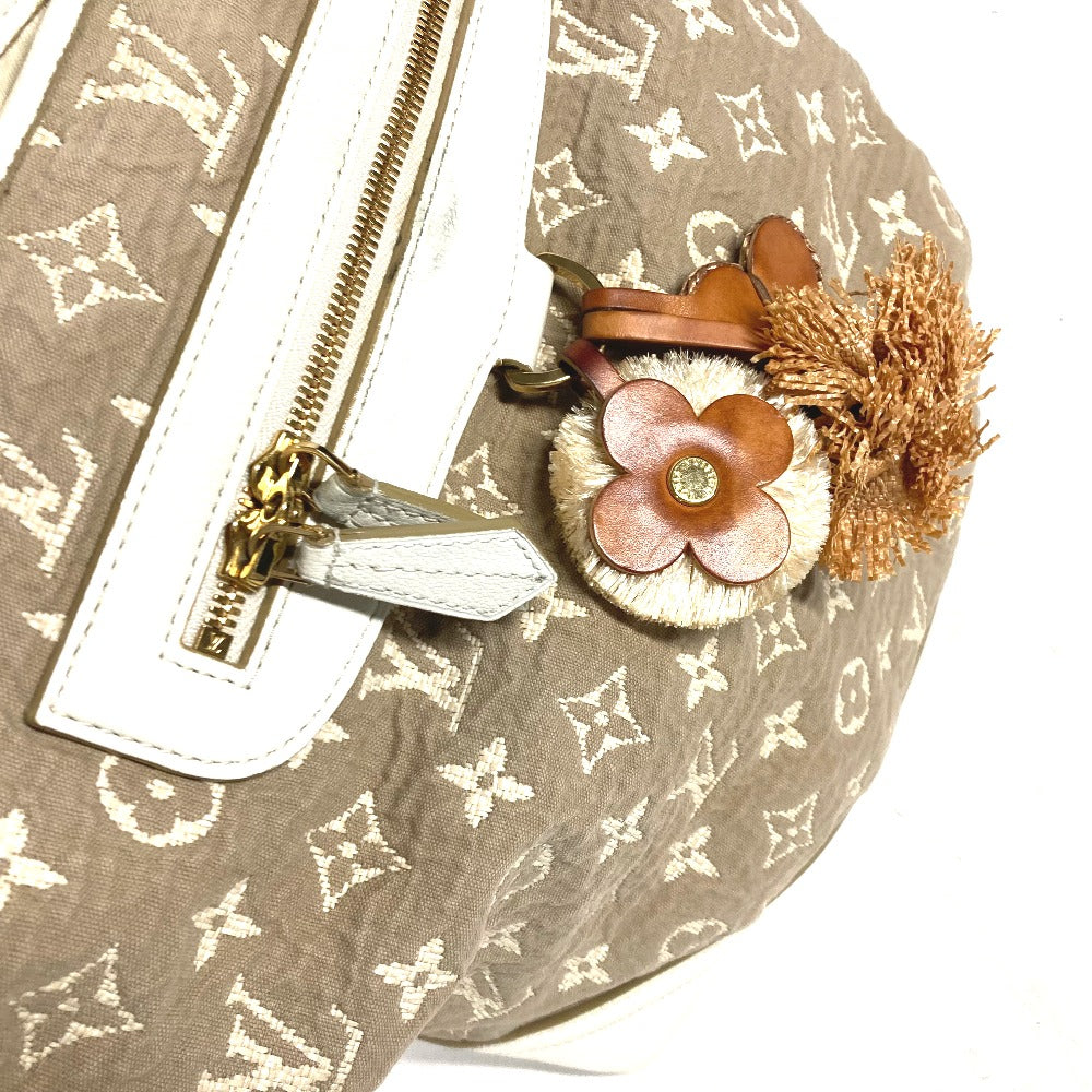 LOUIS VUITTON Shoulder Bag M93499 Cotton, Leather beige Monogram Sabia Buzzus PM Women Used Authentic