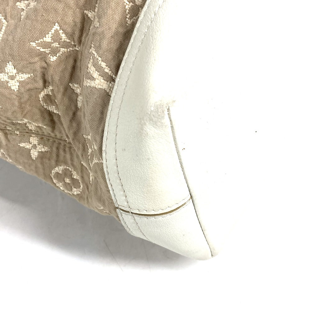LOUIS VUITTON Shoulder Bag M93499 Cotton, Leather beige Monogram Sabia Buzzus PM Women Used Authentic