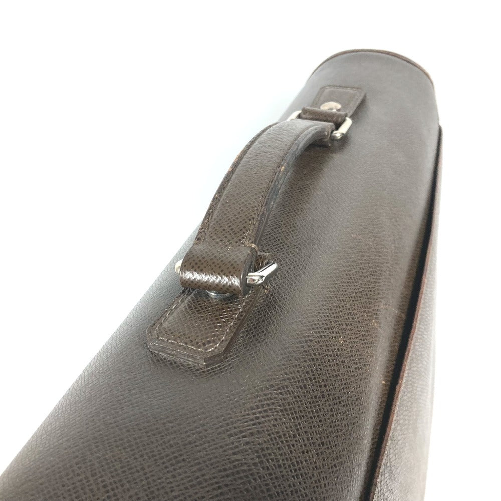 LOUIS VUITTON Business bag M32618 Taiga Leather Brown Taiga Anton mens Used Authentic