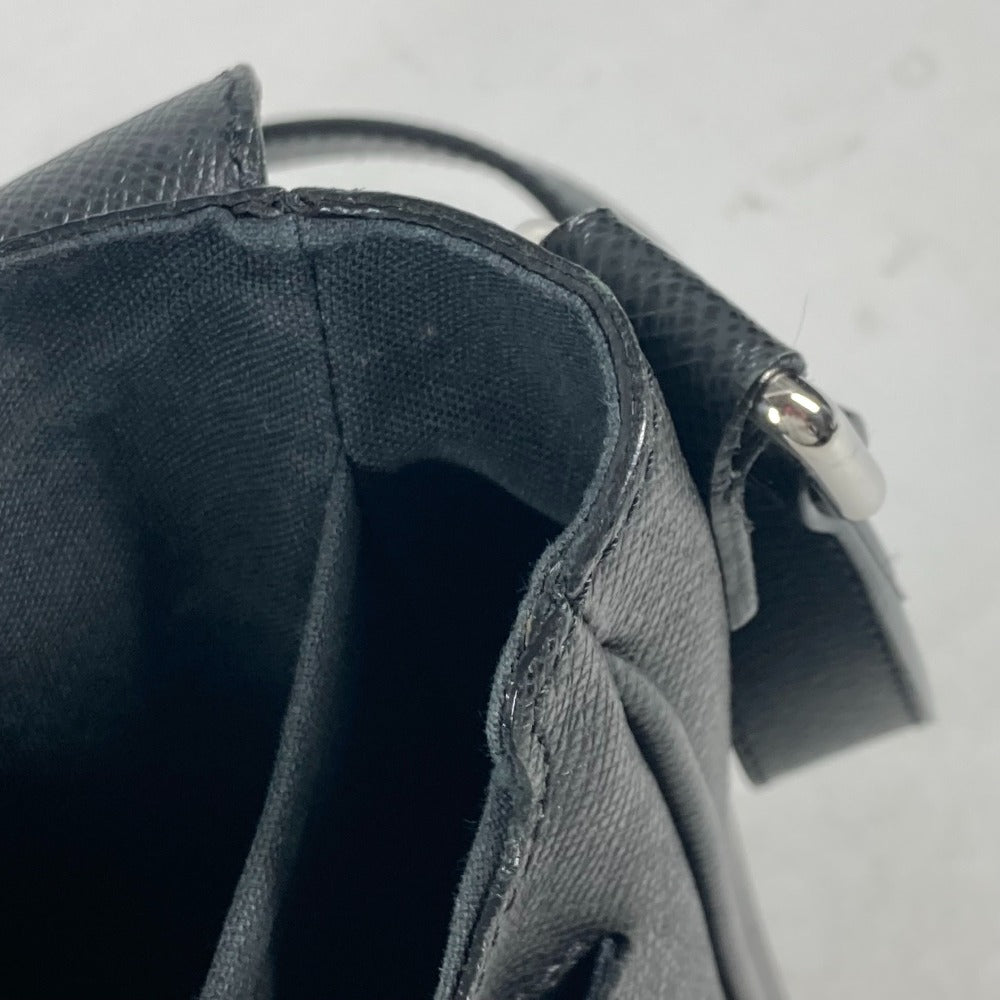 LOUIS VUITTON Shoulder Bag M31192 Taiga Leather black Taiga Luka mens Used Authentic