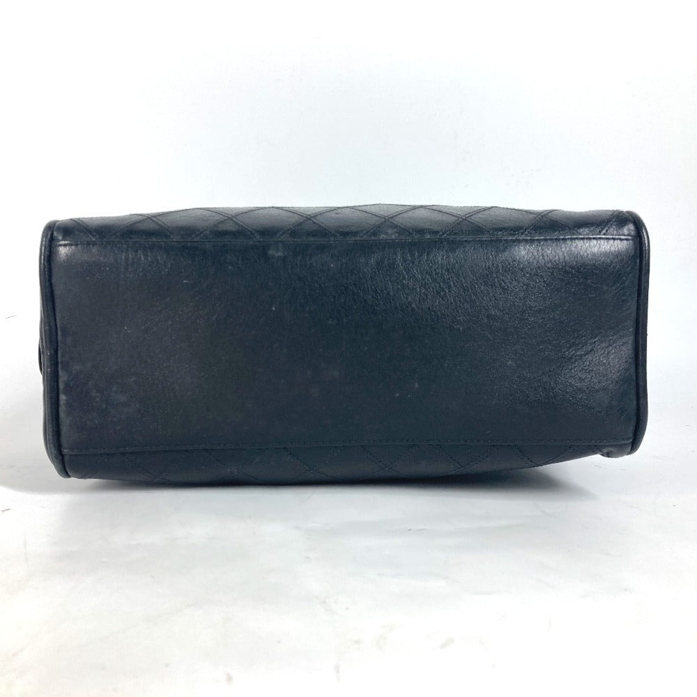 CHANEL Pouch leather black vintage Bicolole