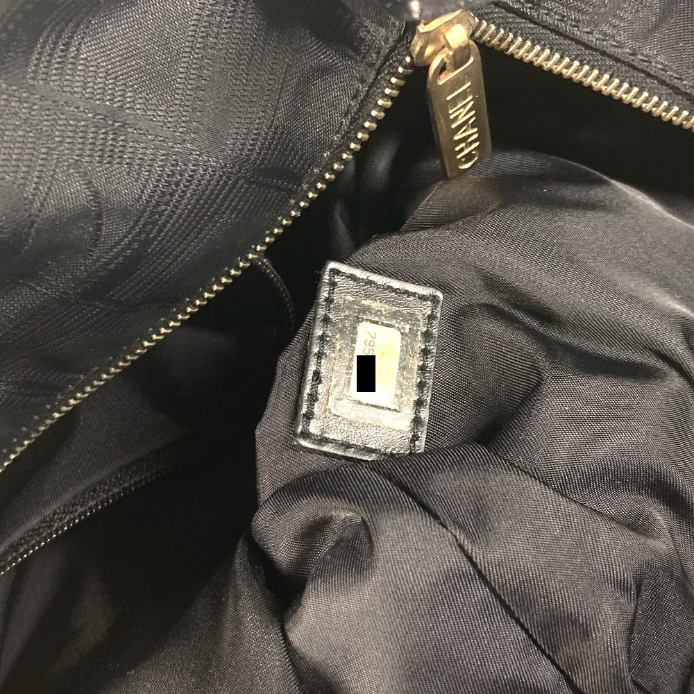 CHANEL Shoulder Bag Nylon canvas, leather black New Travel Line GM