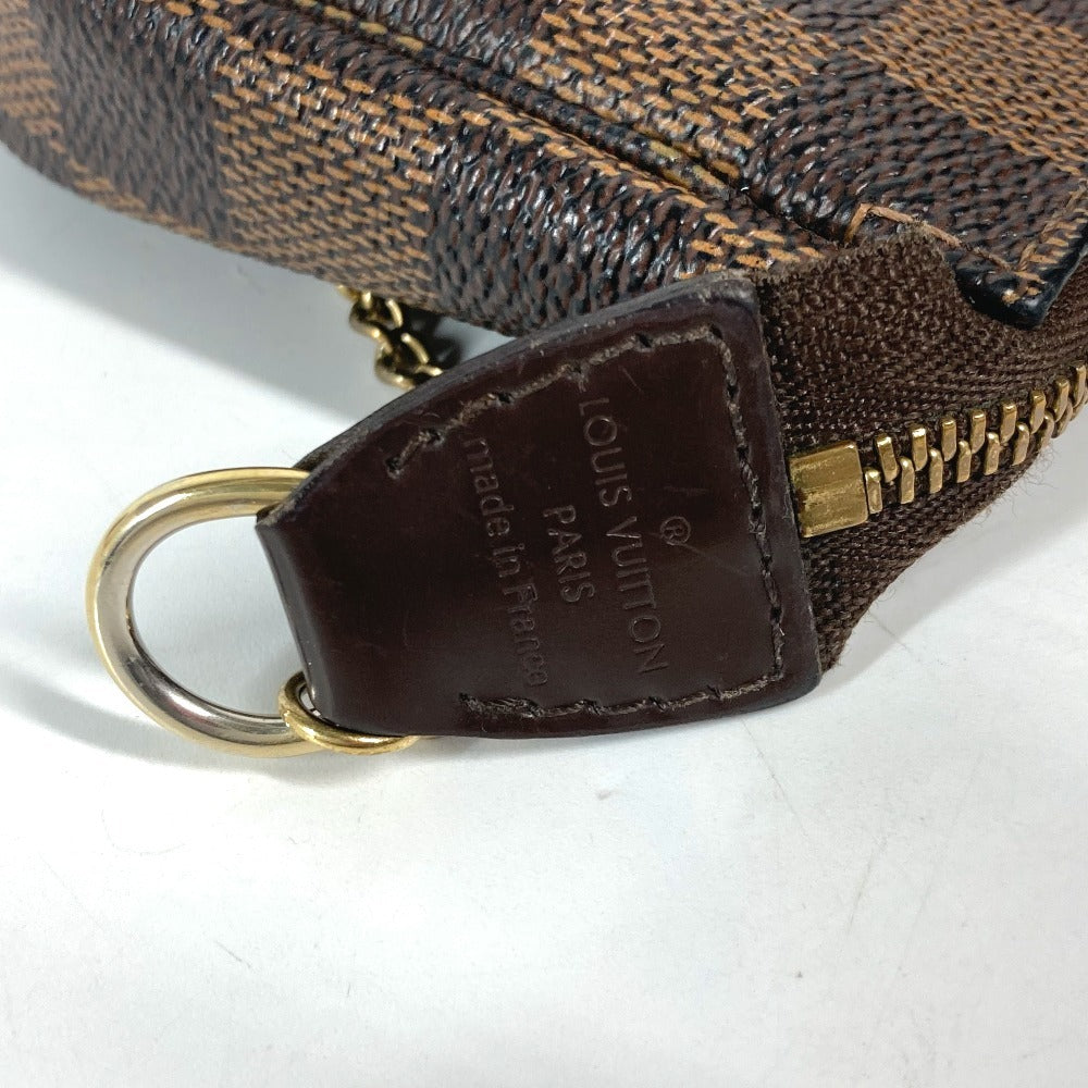 LOUIS VUITTON Handbag N58011 Damier canvas Brown Damier T&B Mini Pochette Accessories Women Used Authentic